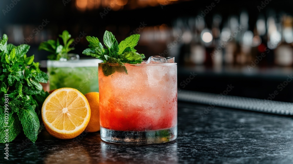refreshing summer cocktail with mint and citrus refreshing summer cocktail with mint and citrus