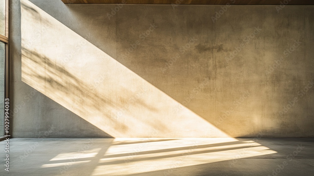 Minimalist Space with Natural Light and Shadow Play Minimalist Space with Natural Light and Shadow Play