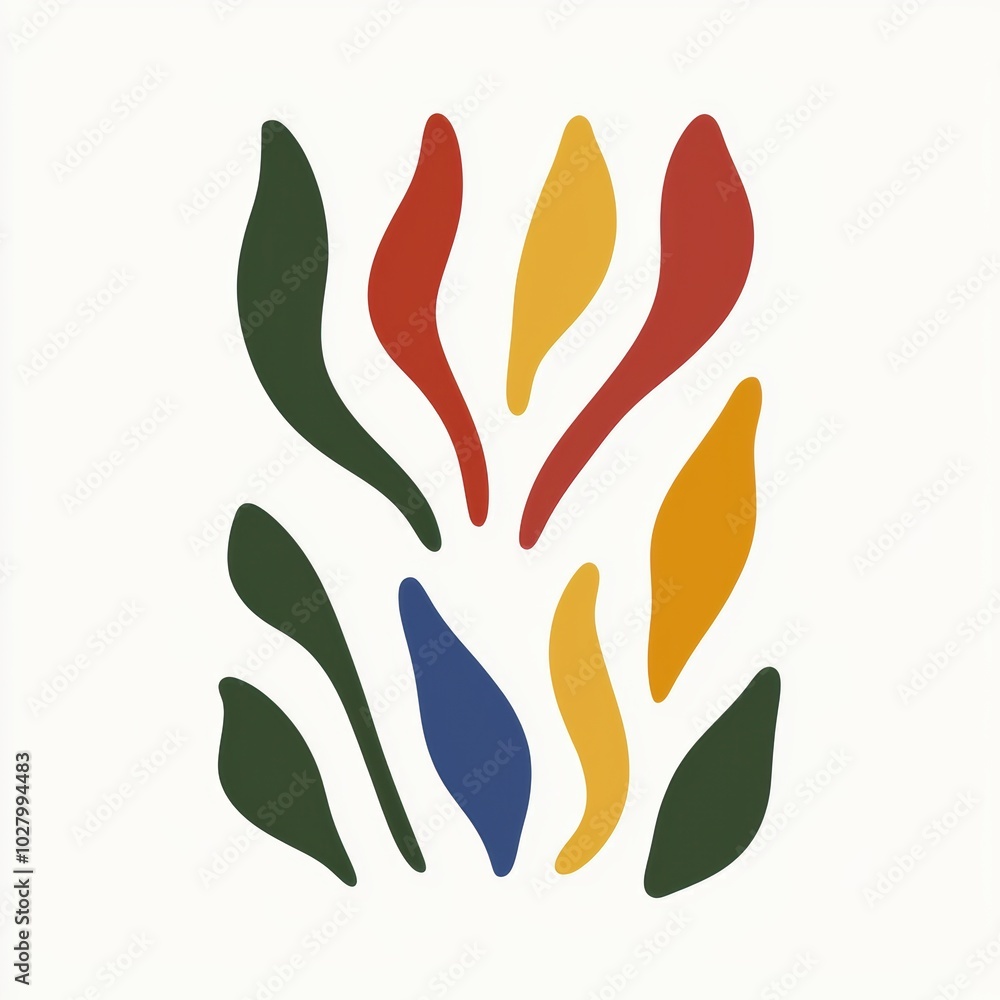 Fototapeta premium abstract shapes in vibrant colors
