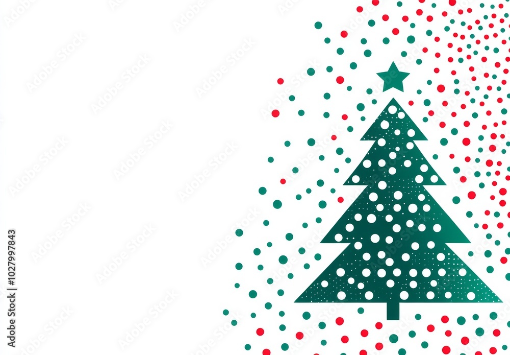 a Christmas Tree Decorated with Green and Red Dots on a Clean White Background.
a Christmas Tree Decorated with Green and Red Dots on a Clean White Background.