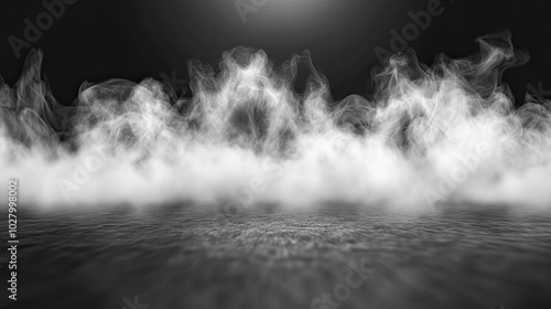 Ethereal Smoke on Surface with Dark Background