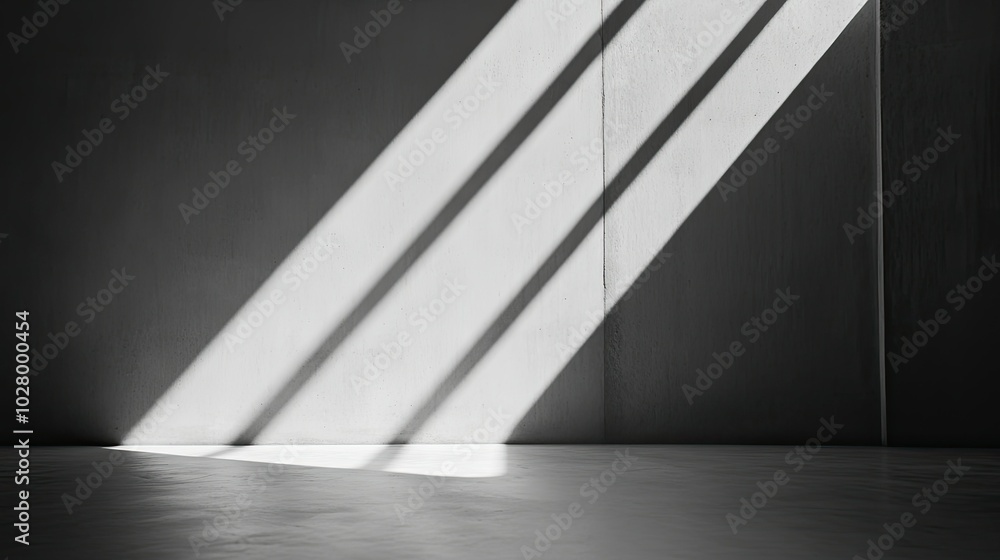 Abstract Light and Shadow in Minimalist Space Abstract Light and Shadow in Minimalist Space