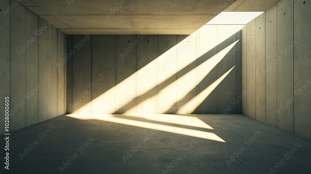 Modern Minimalism with Light and Shadow in a Room Modern Minimalism with Light and Shadow in a Room