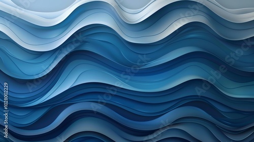 Abstract blue waves background forming a modern and elegant design