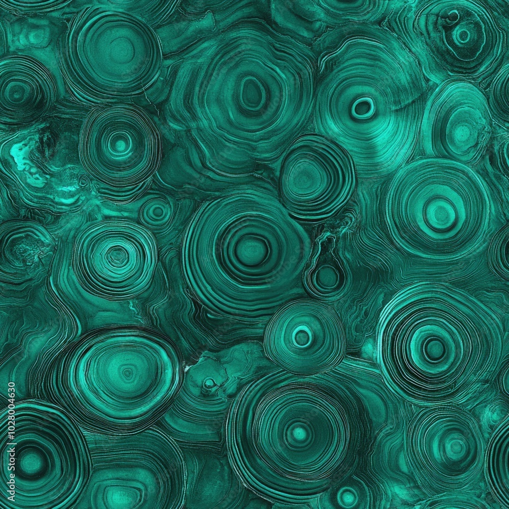 seamless malachite texture with concentric circles, deep green tones seamless malachite texture with concentric circles, deep green tones