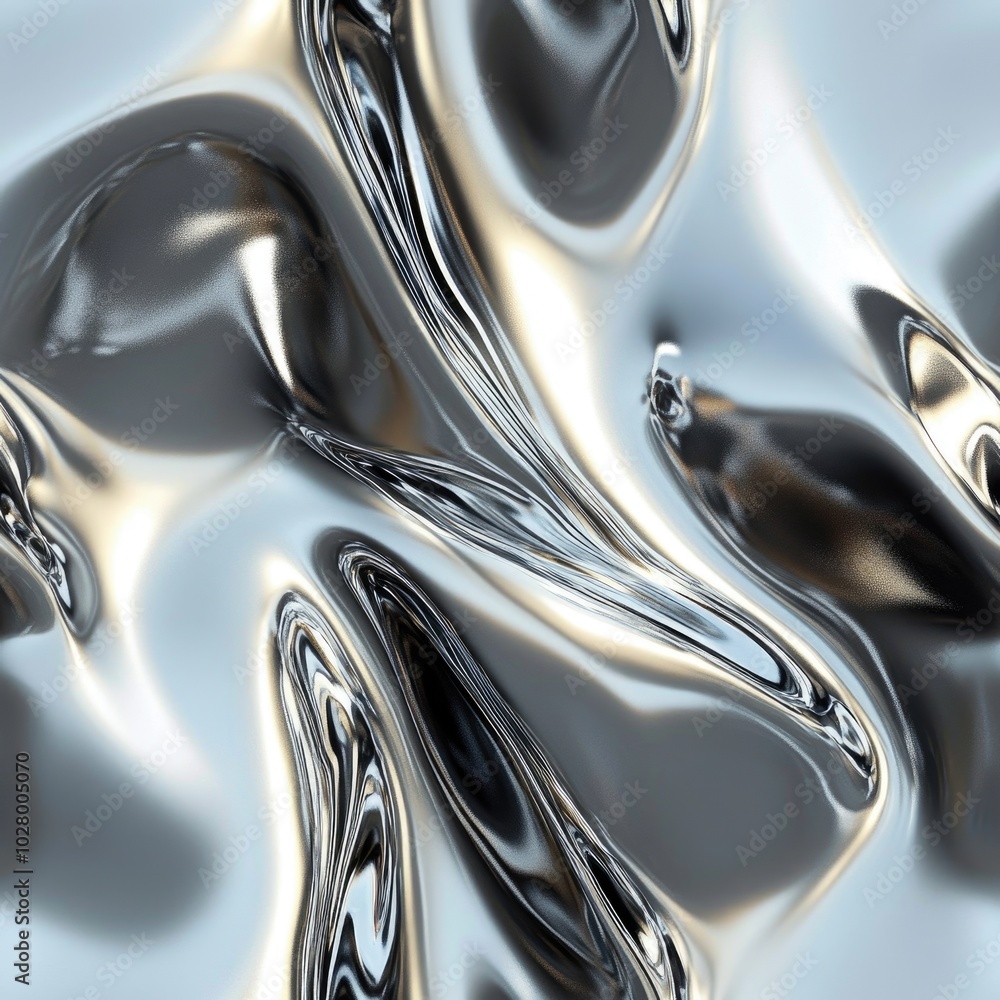 Photo of a seamless polished chrome texture, glossy surface Photo of a seamless polished chrome texture, glossy surface