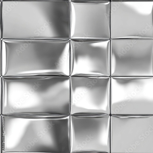 Photo of a seamless polished aluminum texture, glossy surface