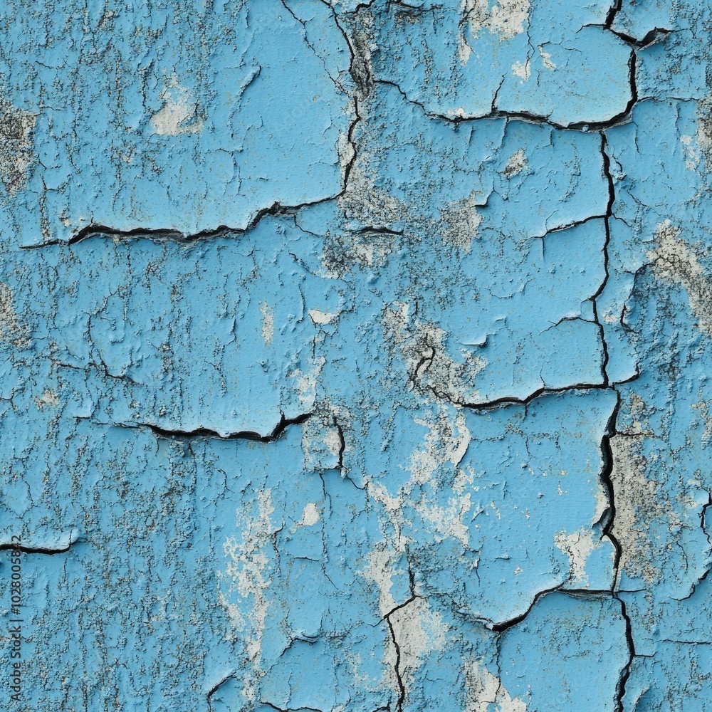 Photo of a seamless scratched metal texture with peeling blue paint Photo of a seamless scratched metal texture with peeling blue paint