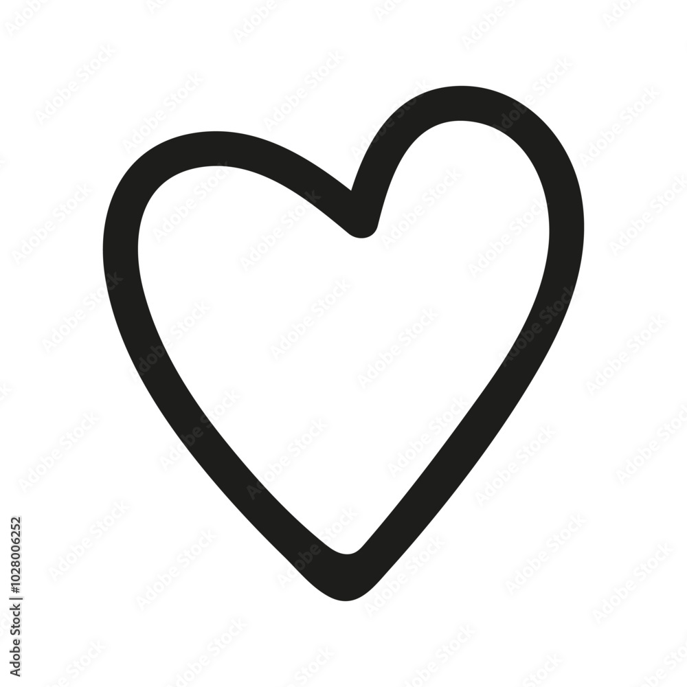 Hand drawn vector heart. Romantic doodle illustration Hand drawn vector heart. Romantic doodle illustration