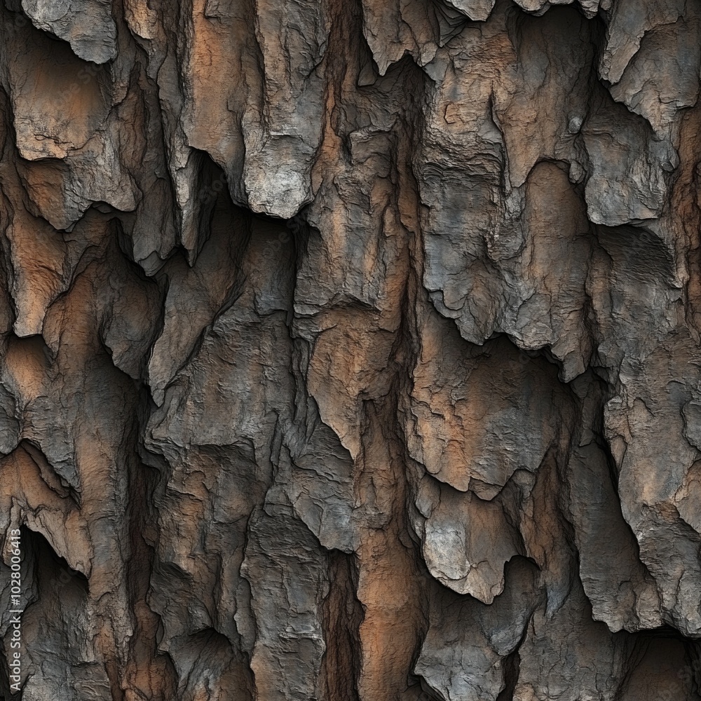 Photo of a seamless texture of cypress bark Photo of a seamless texture of cypress bark