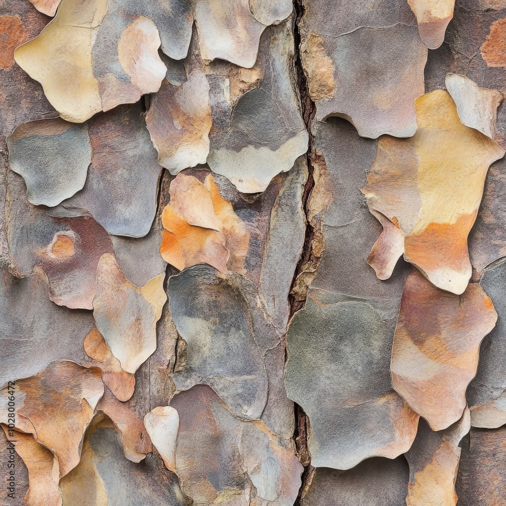 Photo of a seamless texture of eucalyptus bark Photo of a seamless texture of eucalyptus bark