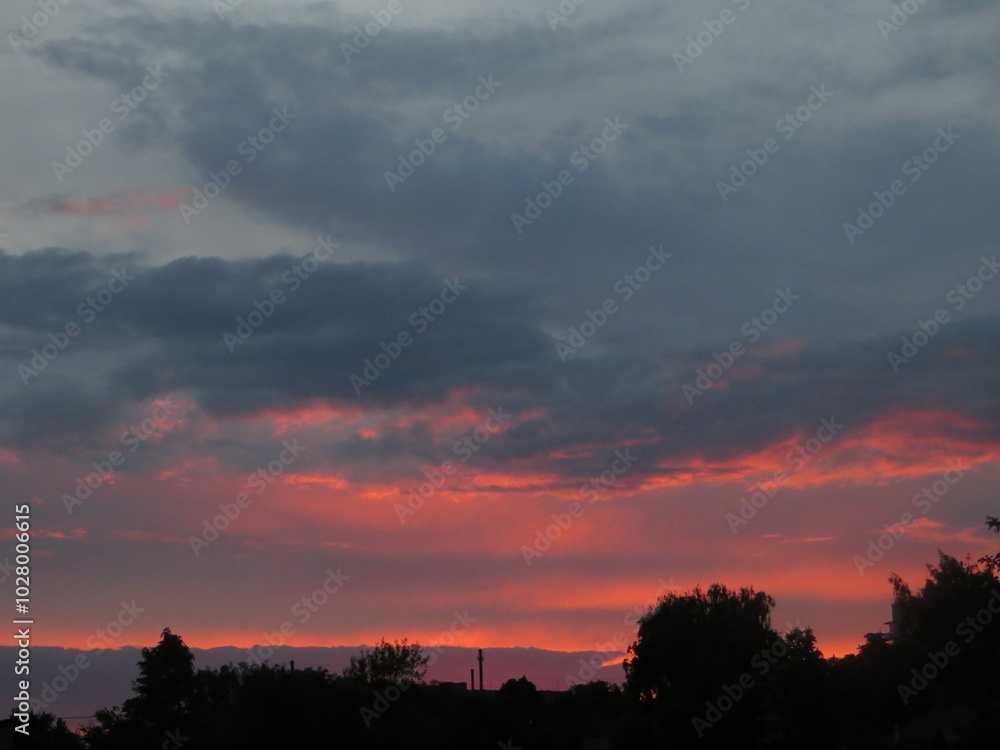 Fototapeta premium sunset in the city