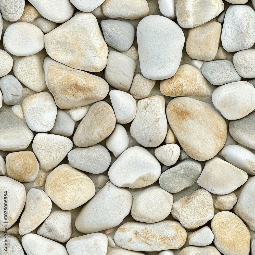 Photo of a seamless texture of light-colored pebbles Photo of a seamless texture of light-colored pebbles