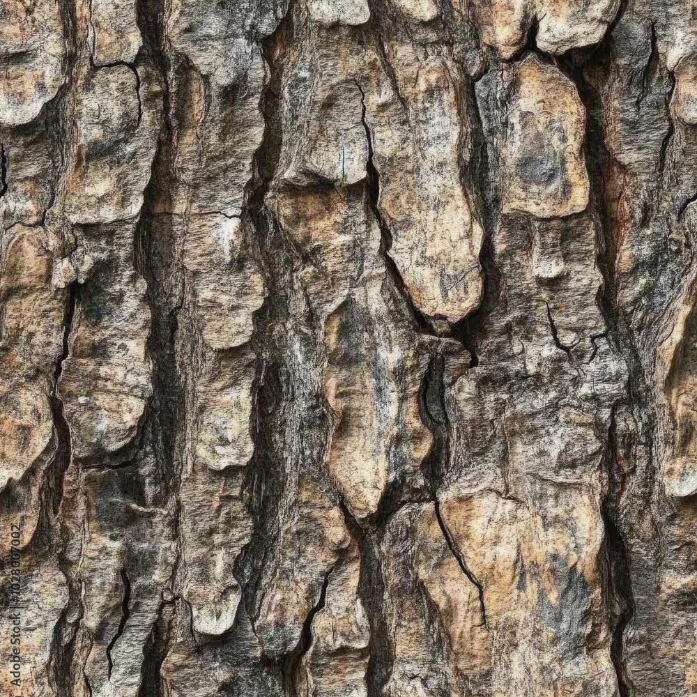 Photo of a seamless texture of oak bark Photo of a seamless texture of oak bark