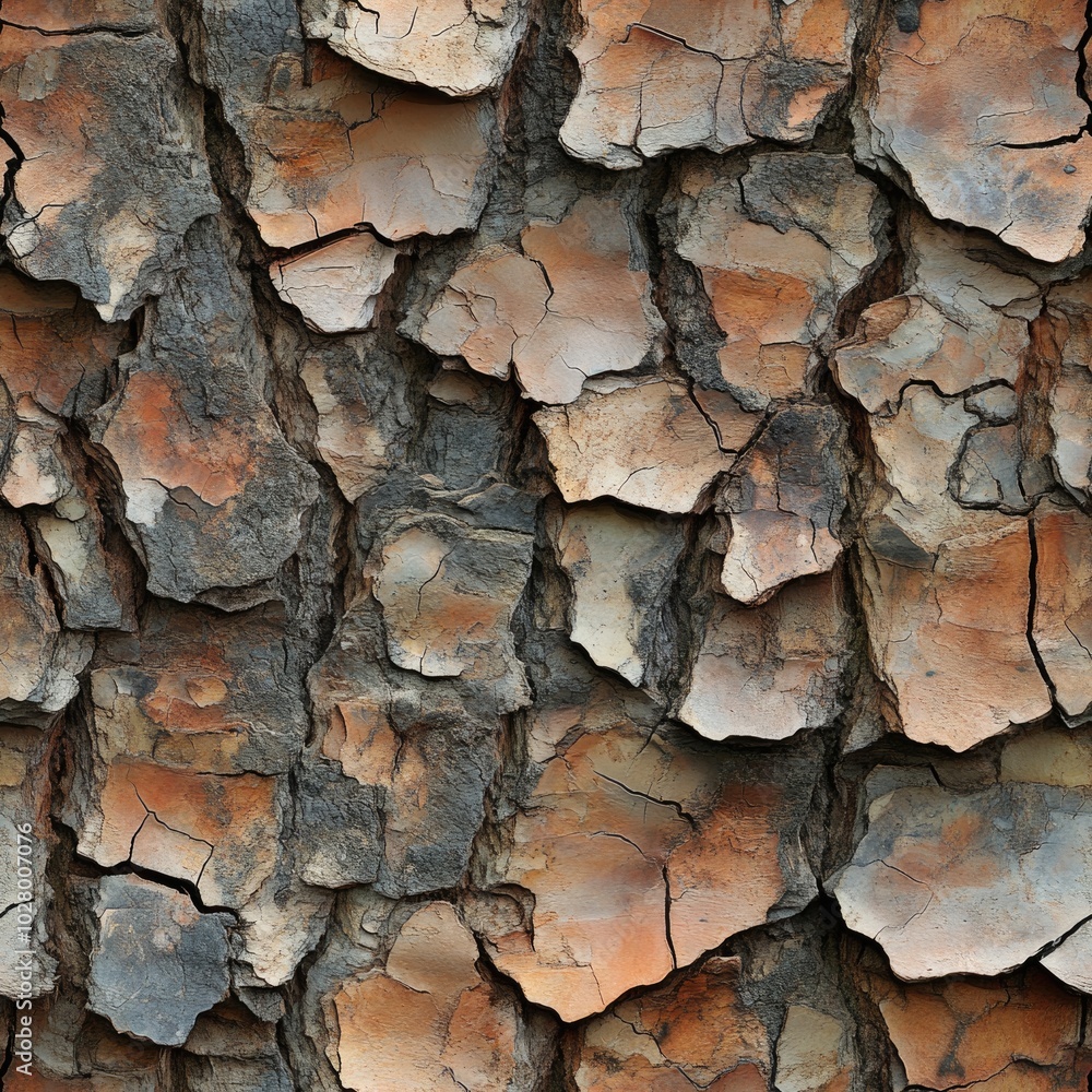 Photo of a seamless texture of pine bark Photo of a seamless texture of pine bark