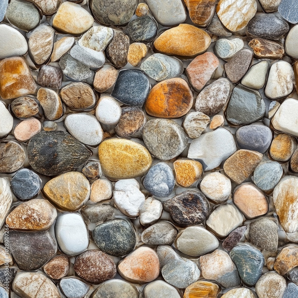 Photo of a seamless texture of river rock Photo of a seamless texture of river rock