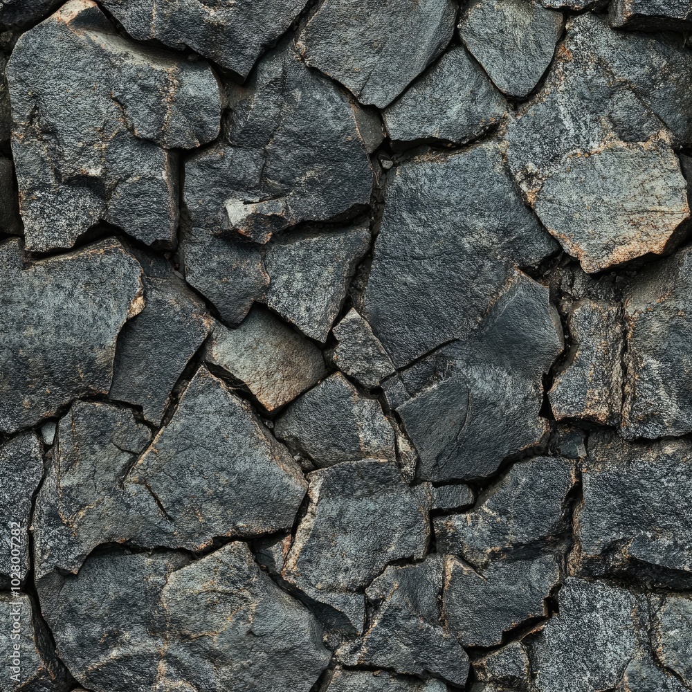 Photo of a seamless texture of rough basalt Photo of a seamless texture of rough basalt