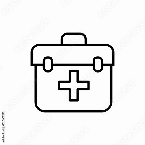 first aid kit icon sign vector
