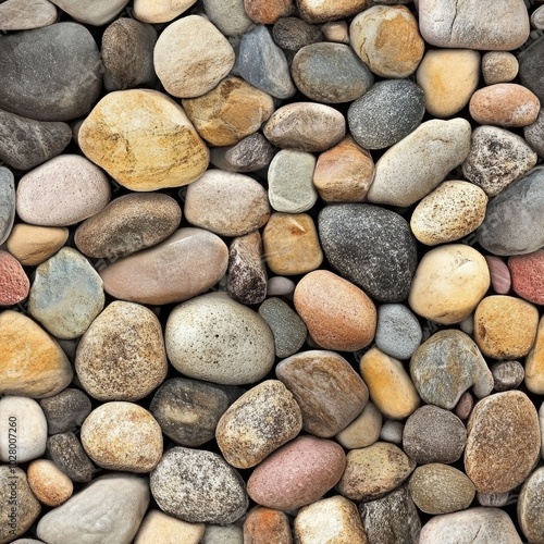 Photo of a seamless texture of river rock