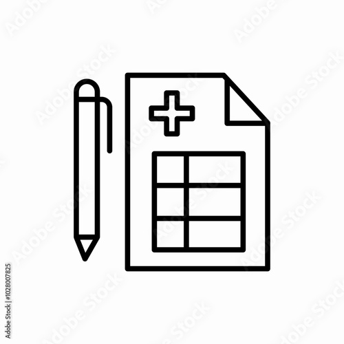 medical history icon sign vector