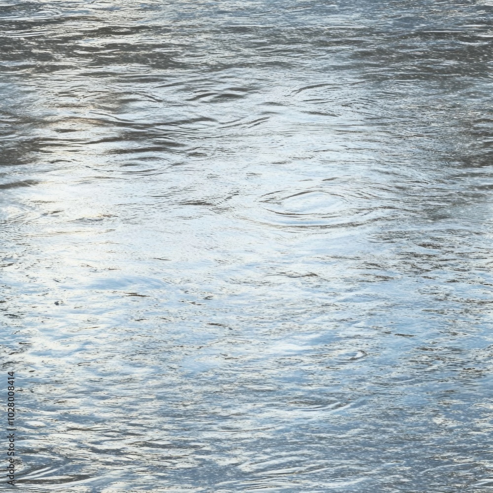 Photorealistic seamless texture of rainwater on calm river Photorealistic seamless texture of rainwater on calm river