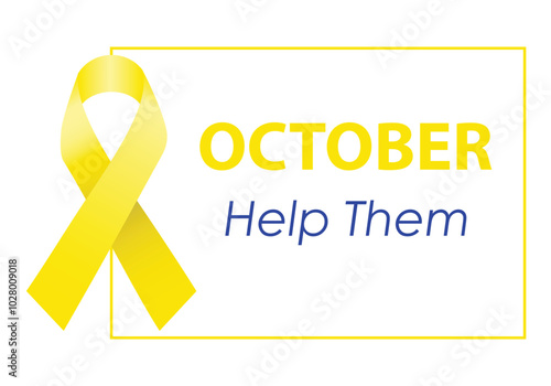 Yellow Ribbon, a symbol for the fight to return hostages held by Hamas in Gaza. Design poster banner template