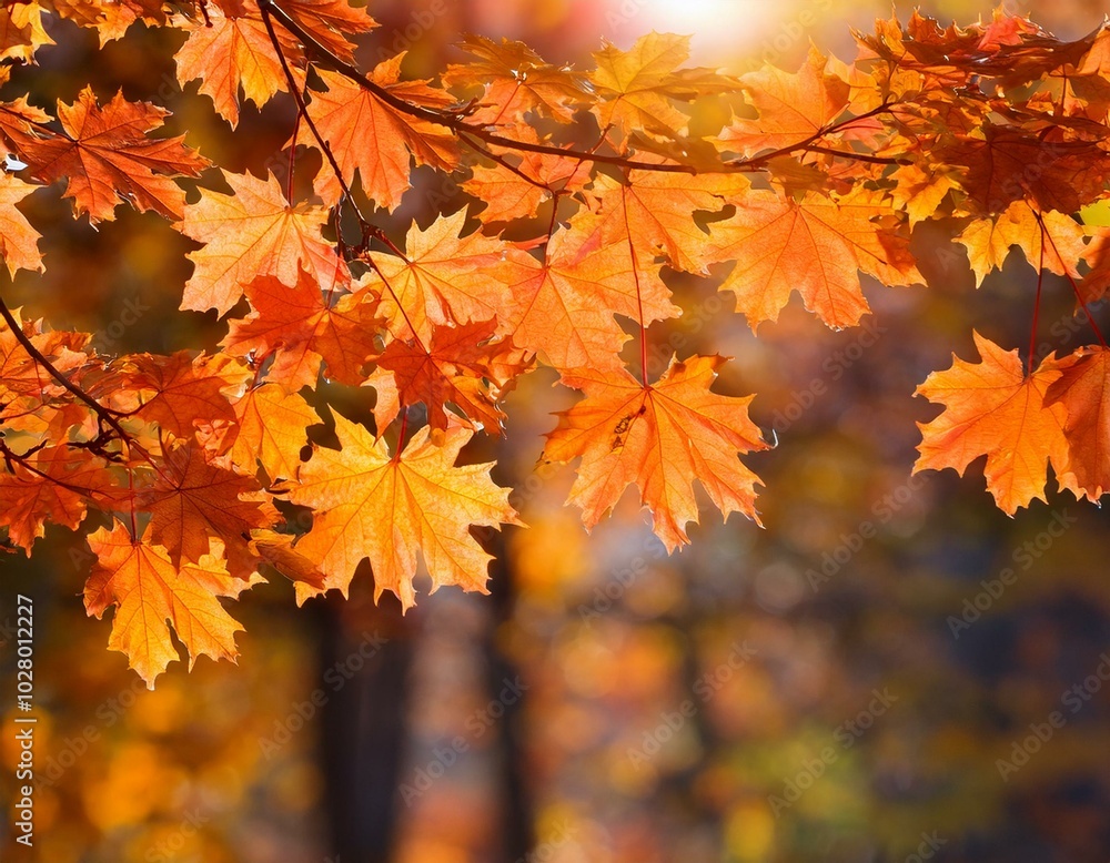 orange fall leaves autumn natural background with maple trees orange fall leaves autumn natural background with maple trees