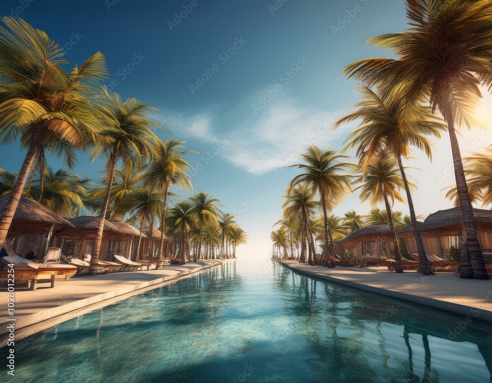 Fototapeta premium palm trees