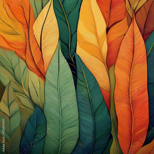 textured organic leaf background