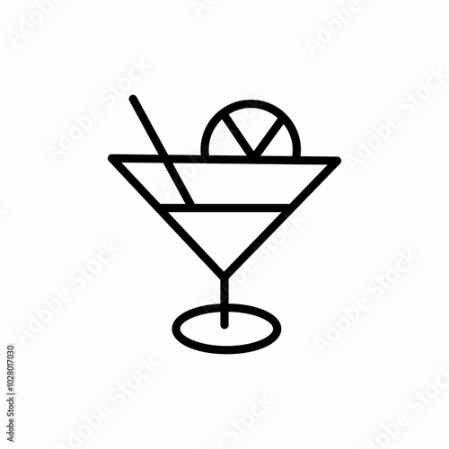 martini coctail icon sign vector