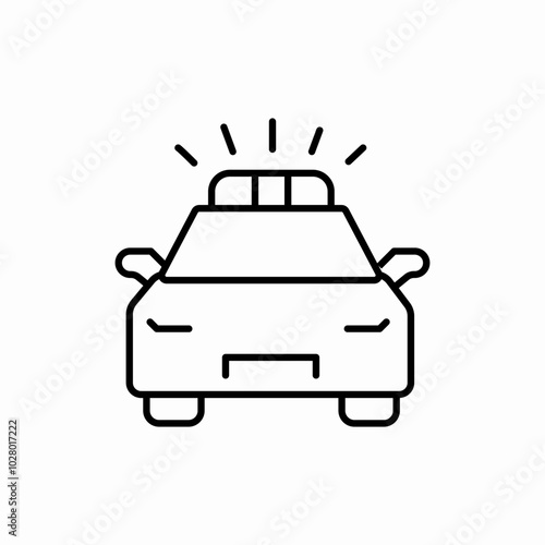 police car icon sign vector