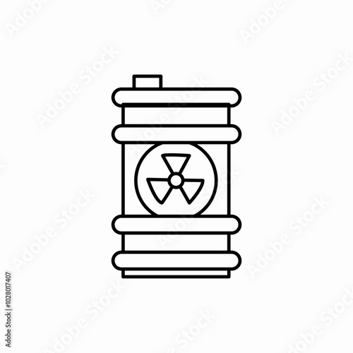 radioactive barrel icon sign vector
