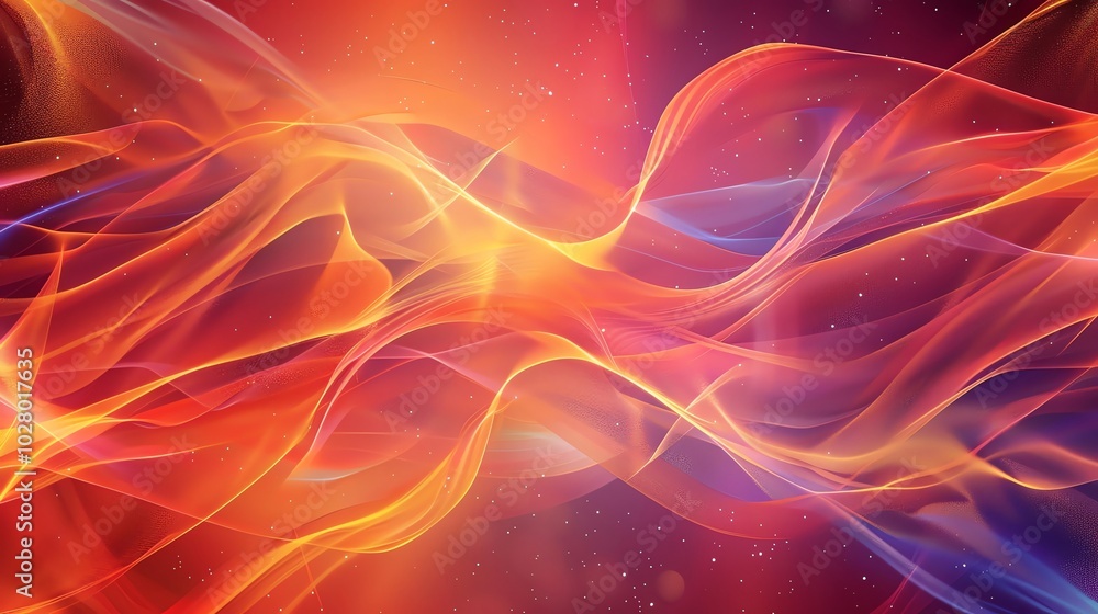 Fototapeta premium Digital abstract waves Abstract digital wave patterns in festive colors with a blank space for text, ideal for modern and innovative holiday presentations