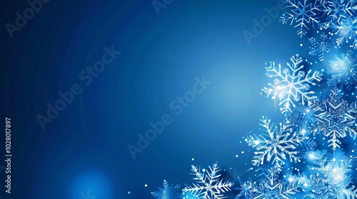 Corporate blue gradients Professional blue gradient background with snowflake accents and a light center for text