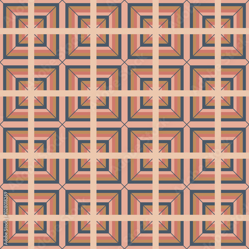 Abstrakcyjny geometryczny wzór. Bezszwowe wektorowe tło. Kolorowa tekstura. 