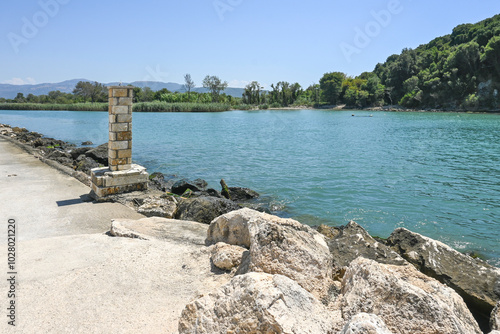 The mouth of the river Acheron at Ammoudia village, Epirus, Greece