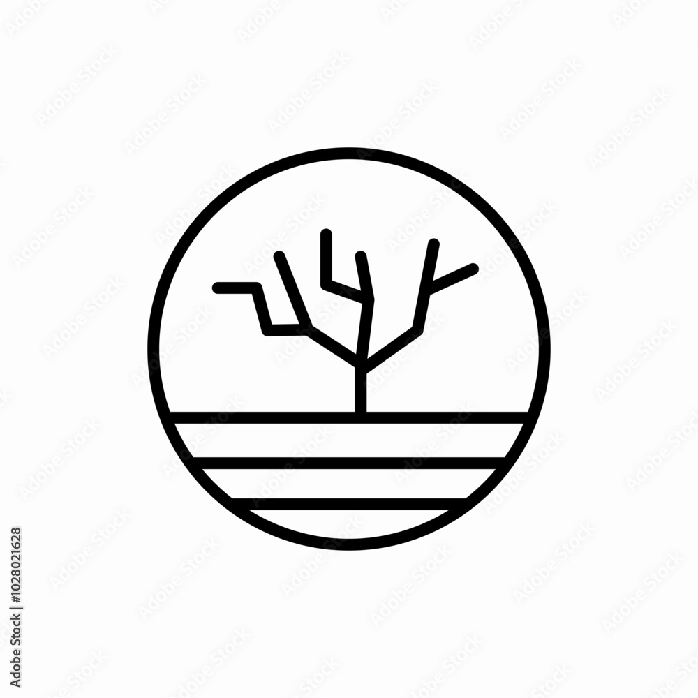 autumn tree icon sign vector