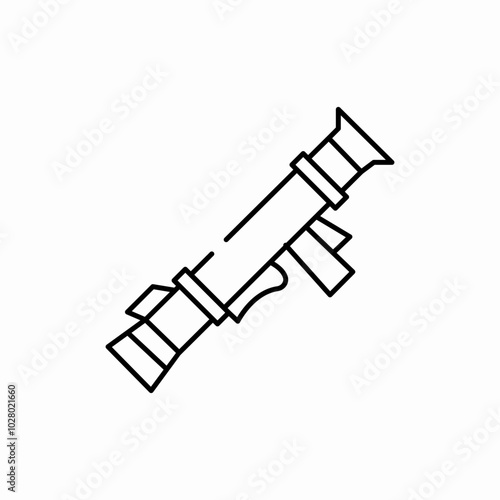 bazooka weapon war icon sign vector