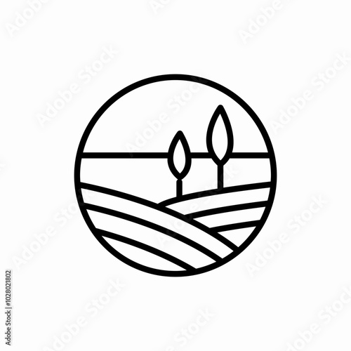 coffee farm icon sign vector