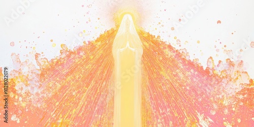 Shekinah Glory. Light representing God’s presence. Christian symbols and icons. Digital illustration. photo