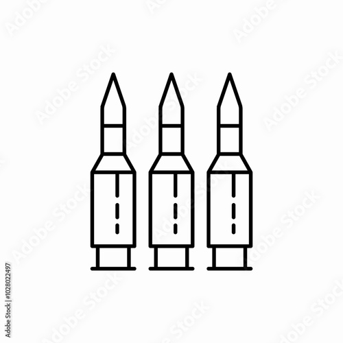 security bullets icon sign vector