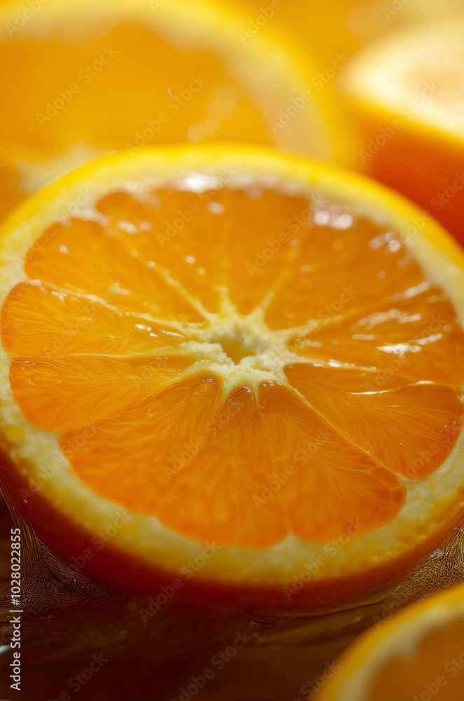 close up of orange slice close up of orange slice