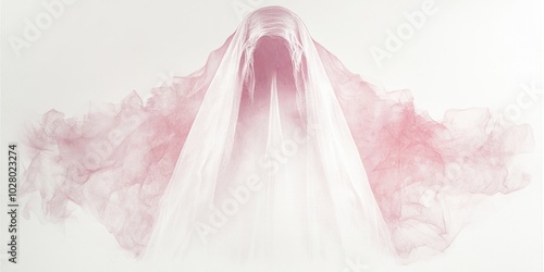 Veronica’s Veil. Portrait of a woman in a veil. Christian symbols and icons. 