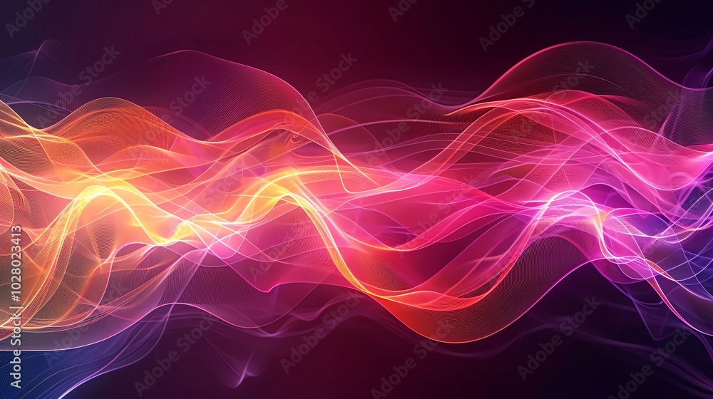 Abstract sound waves Sound wave patterns in festive colors with a clear area for text, perfect for music and audiorelated holiday greetings Abstract sound waves Sound wave patterns in festive colors with a clear area for text, perfect for music and audiorelated holiday greetings