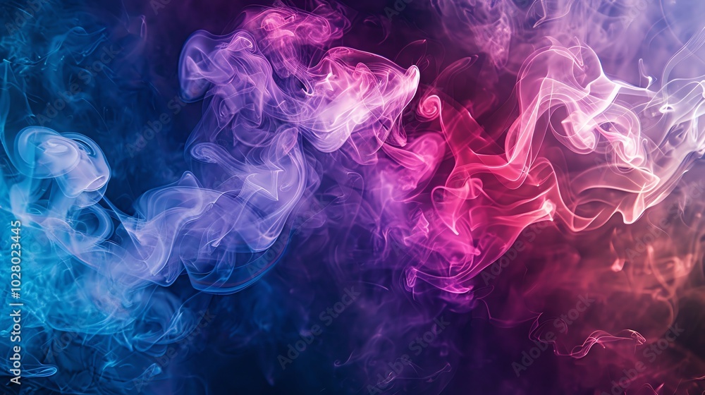 Fototapeta premium Abstract smoke backgrounds Smoky abstract design in festive colors with a clear center for text, perfect for creative and visually striking holiday greetings