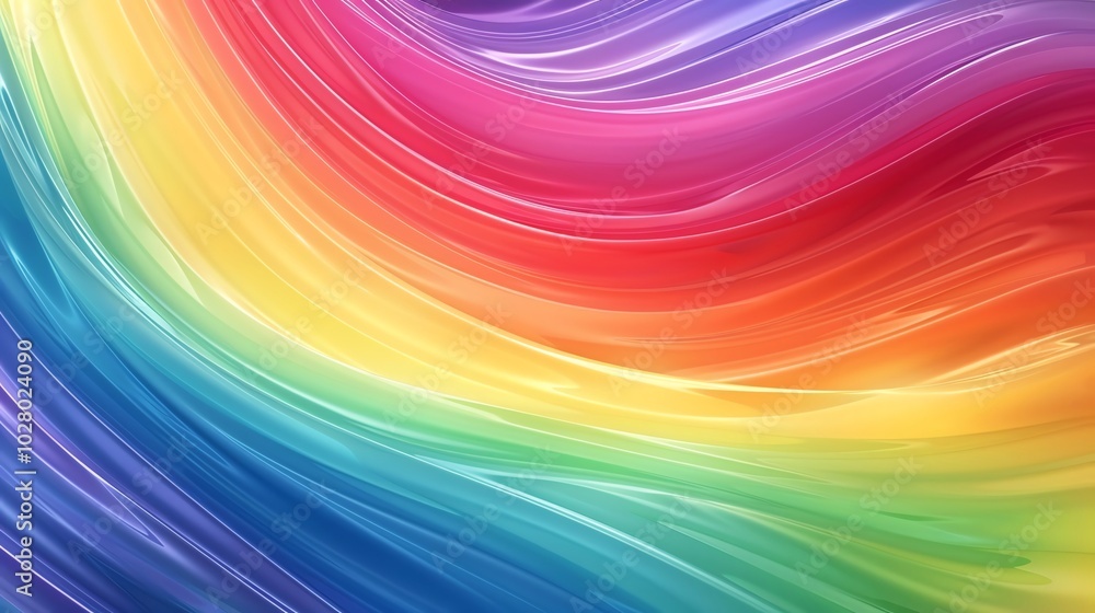 Obraz premium Abstract rainbows Abstract rainbow patterns in Christmas colors with a blank area for text, perfect for dynamic and visually appealing holiday greetings