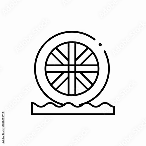 alloy wheel icon sign vector