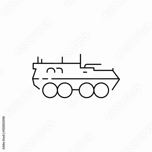 amphibious military icon sign vector