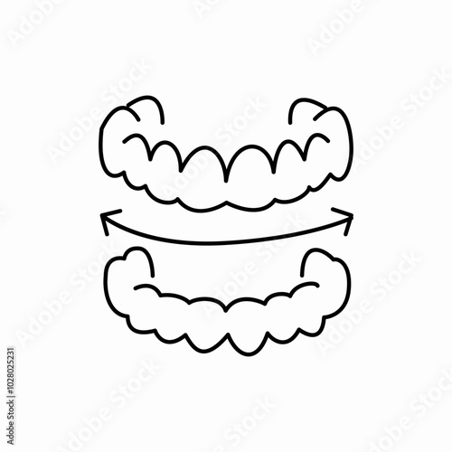 denture dental care icon sign vector