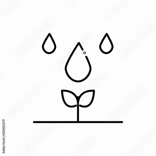 drop watering icon sign vector